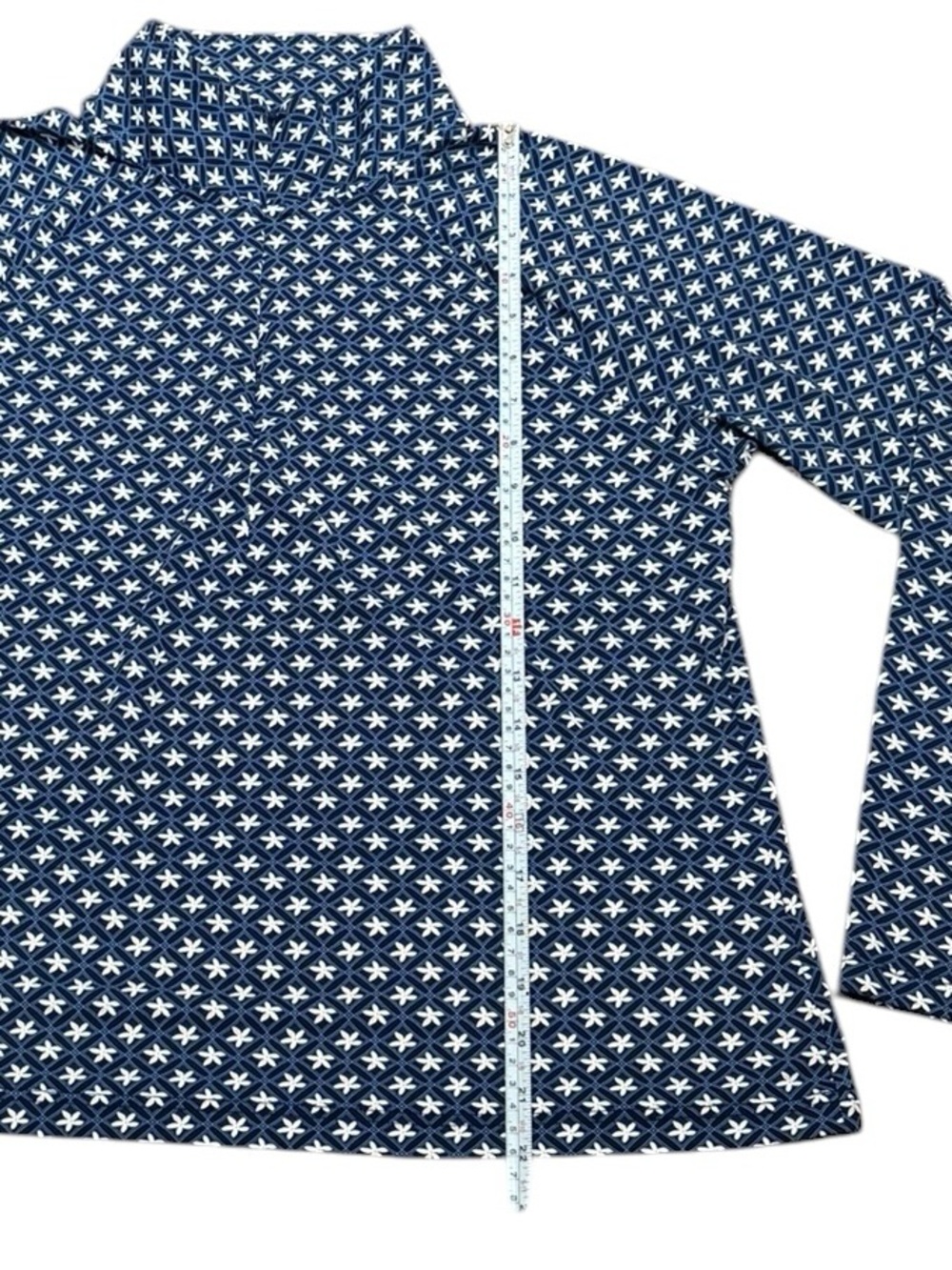 Lands' End Dark Blue Navy Long Sleeve Sun Protection Beach Coverup Top, Size L - Picture 4 of 5